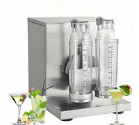 Cocktail Machine, Automatic Milk Tea Shaker Machine with 2 Cups, 1-120S Timing, Speed Up to 340 RPM, Double Head Swing, Stainless Steel Body, for Bubble Tea, Juice, Coffee, and Wine Preparation