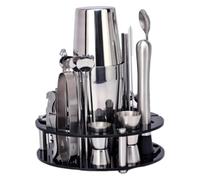 Cocktail Making Set, Bartender Kit, Stainless Steel Shaker with Stand for Home Bar, Essential Tools for Mixing Drinks
