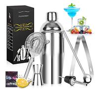 Cocktail Making Set,Cocktail Shaker Set 6 Pieces 750ml Capacity with Bar Accessories and Recipes Made of Food Grade Stainless Steel 304 Great for Home and Bar Use or As a Gift
