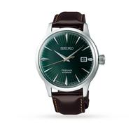 Seiko Presage Men's Dark Brown Leather Strap Watch