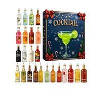 Cocktail, Month Planner, 24 Days Cocktail Countdown Calendar, 2D Flat, Holiday Party Christmas Countdown Gift, Taking You To The World, 24 Miniature