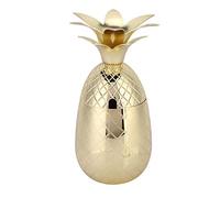 Cocktail Mugs, Pineapple Cocktail Cup Copper,Stainless Steel Cocktail Straw Cup Drinkware Barware Drinking Container Tool Bar Supplies