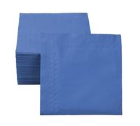 Cocktail Napkin 3-Ply Dessert Napkins Folded 6.5 x 6.5 Inches Disposable Napkins for Dinner Wedding Birthday Party Bridal Anniversary Baby Shower Reception Event (100, Navy Blue)
