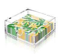 Cocktail Napkin Holder 5x5, Acrylic Cocktail Napkin Holder for Table, Clear Beverage Holder Square Rectangle for Dinner, Kitchen, Bathroom, Restaurant, Bar (Ultimate, 1 Pack)