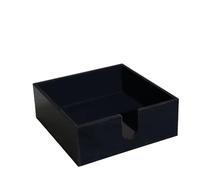 Cocktail Napkin Holder, Acrylic Napkin Caddy for Table, Square Napkin Dispenser for Bar, Kitchen, Party, Dinner, 5.5x5.5x2" (Black)