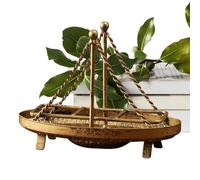 Cocktail Napkin Holder, Boat Shaped Paper Towel Dispenser | Tray Organizer for Kitchen Tea Towels - Dinner, Wedding, Bar, Cafe, Restaurant