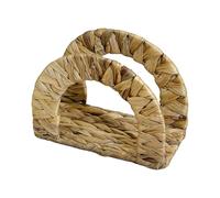 Cocktail Napkin Holder - Upright Paper Napkin Dispenser, Decorative Water Hyacinth Storage Caddy, Durable Tabletop Organizer | Stylish Counter Dining Bathroom Cafe Bar Restaurant Party Decor Accessory