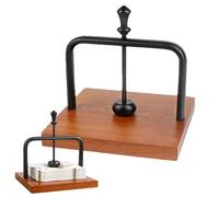 Cocktail Napkin Holder: Vintage Weighted Napkin Dispenser with Metal Arm and Wooden Base, Elegant Paper Holder for Kitchen Countertops, Cafe, Farm and Decorac