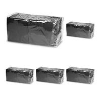 Cocktail Napkins Black 24cm - Pack of 250-2ply Paper Napkins, Bar Caddy Napkins, Pack of 5