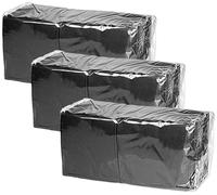 Cocktail Napkins Black 24cm - Pack of 750-2ply Paper Napkins, Bar Caddy Napkins