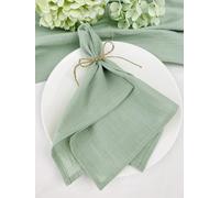 Cocktail Napkins,Serviettes 30pcs 30x45cm Cotton Green Napkin Reusable Wedding Party Christmas Table Decor Retro Napkins(30pcs Ivory)
