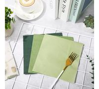 Cocktail Napkins,Serviettes 50PCS Green Paper Cocktail Napkins Disposable 3 Ply Beverage Embossed Wedding Soft for Birthday Dinner Party Bridal Shower(Dark Green 50PCS)