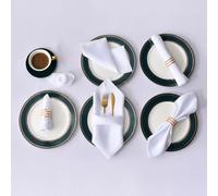 Cocktail Napkins,Serviettes 50pcs Satin Square Napkins Serving Table Decor Dinner Towels Wedding Party Dinner Decoration Home Hotel Christmas Table Napkins(50PCS White)