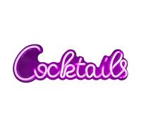 Cocktail Neon Sign. Bright Neon Pink Cocktails Sign. 16.5" Width. USB Powered Includes 79" Cable. For Wall Decor, Man Cave, Bar, Home.