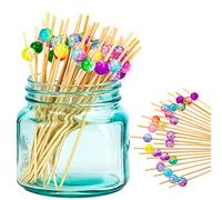 Cocktail Picks Swizzle Sticks Bamboo Skewers for Toothpicks Party Supplies Finger Food Fruits Sandwich Barbeque Snacks etc 12CM 100PCS