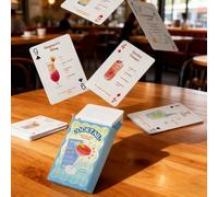 Cocktail Playing Cards Deck, Watercolor-Inspired Bar Print, Simple & Easy Step Instructions & Tricks, For Holiday Festival Activities Night Birthdays Family Gatherings Friends Gatherings Adventure