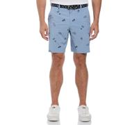 Cocktail Print Cargo Shorts In Black Iris