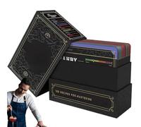 Cocktail Recipe Cards, 100 Beverage , Mixed Drink Guide with Step by Step Instructions, Compact Design Recipe Set, Instructions for The, Deck of Cards for Intrat