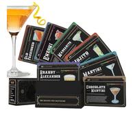 Cocktail Recipes Flash Cards - Card 12x9.8x4.2cm | 100 Cards With Step By Step Instructions, Bartending Supplies To Master The Entertaining Art, Home Bar, Party, And Practice