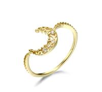 Cocktail Ring, Real Diamond Wedding Rings for Her 18K Yellow Gold Yellow White Round Diamond Size x 1/2 Stackable Knuckle for Women Engagement