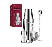 Cocktail Shaker,800ml Premium Cocktail Shaker Set 6 Pcs | Cocktail Making Set,Cocktail Shaker Kit with Strainer,Double Jigger,Bar Mixing Spoon,Boston Shaker Bartender Maker