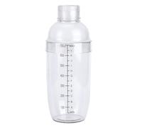 Cocktail Shaker, Clear Resin Cocktail Shaker Hand Drink Mixer Boba Tea Shaker Cup Wine Mixer Bottle with Scale and Strainer Top for Home Use (700ml)