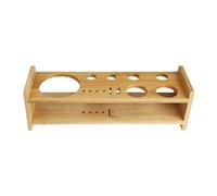 Cocktail Shaker Holder - Durable Wooden Stand, Bartender Tool Storage | 12.28x3.74x3.54 Inch Lightweight Rack with Capacity, Stylish Display Mixology Kit for Events, Accessories