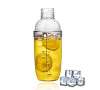 Cocktail Shaker Jigger with Clear Scale Strainer 700ml 24.6Oz Cocktail Making Drink Shaker Bottle Mixer Cup Bottle Bartender Mixing Pot Martini Mixer for Bar