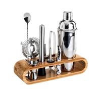 Cocktail Shaker Kit Cocktail Shaker Set 10Pcs Set Cocktail Shaker Stainless Steel Premium Cocktail Shaker Mixer Drink Bartender Browser Kit Cocktail Making Set Bartender Kit Cocktail Set(Size:350ml)