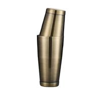 Cocktail Shaker Premium Cocktail Shaker Weighted Shaking Tins, Gold Plated/Copper, Black Mirror Finish, Barware Tools(Anti Bronze)