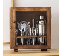 Cocktail Shaker Set, 14pcs Stainless Steel Bartender Kit with 750ml Shaker, Solid Wood Storage Case, Dust-Proof for Home or Professional Bartenders