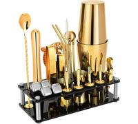 Cocktail Shaker Set, 23-piece Boston Stainless Steel Bartender Kit With Acrylic Stand