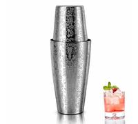 Cocktail Shaker Set 540ml and 840ml Stainless Steel Metal Martini Shaker Engraved Pattern Drink Mixer for Bartending and Bartender Cocktail Home Bar Bartender Mixing