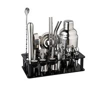 Cocktail Shaker Shakers Bartending SetBartender Kit: 17-Piece Bar Tool Set with Stylish Stand Kit and Martini Cocktai(D)