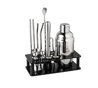 Cocktail Shaker Shakers Bartending SetBartender Kit: 17-Piece Bar Tool Set with Stylish Stand Kit and Martini Cocktai(B)