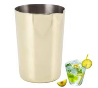 Cocktail Shaker Tins, Stainless Steel Cocktail Shaker Jug Metal Bar Mixing Pitcher for Stirring Drinks Cocktail Pitcher Drink Maker for Bar(Gold)