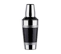 Cocktail Shaker in Hammered Black/Silver silver-coloured