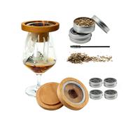 Cocktail Smoke Infuser Kit with Oak Wood Chips - Cold Smoke Cocktails, Whisky, Wine & Cheese at Home Bar