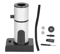 Cocktail Smoker Kit, Drink Cocktail Smoker Adjustable Gear Aluminum and Zinc Alloy Handheld Smoke Infuser Kit for Kitchen (Silver)