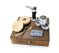 Cocktail Smoker Kit, MKNZOME Whiskey Smoker Set with 4 Flavors Wood Chips Old Fashioned Cocktail Smoking Kit Birthday Father's Day Bourbon Whiskey Gifts for Men Dad Husband Boyfriend