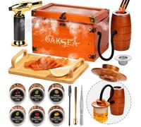 Cocktail Smoker Kit, Whiskey Smoker Kit with Smoking Gun, Food Tray, 6PCS Flavor Wood Chips Smoker Box, Unique Christmas Anniversary Birthday Gifts for Men Him Dad Husband