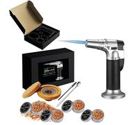 Cocktail Smoker Kit with Torch - 4 Wood Chip Flavors (Apple, Oak, Cherry, Pecan) for Whiskey & Bourbon (Butane Not Included)