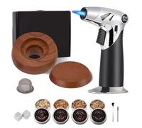 Cocktail Smoker Kit with Torch & 4 Wood Chips Flavours - Whiskey Smoking Set with No Butane Torch, 2 Ice Stones, Filters - Gifts for Men, Dad, Husband
