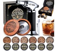 Cocktail Smoker Kit with Torch & 6 Wood Chips - Old Fashioned Whiskey Smoker for Drinks, Bourbon & Scotch - Gift Box for Men (No Butane)