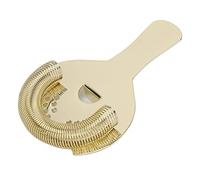 Cocktail Strainer Stainless Steel Bar Strainer Hawthorne Strainer Professional Fine Filter Rust Proof Portable for Home Bars Party Stainless Steel 4.6oz (Gold)