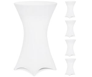 Cocktail Table Cover 5Pcs Set White 80cm