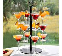 mikamax Cocktail Tree Stand - Expandable - Gin Tree - Champagne Stand - Party Supplies - Cocktail Party - 12 Arms - 55,5 Centimeter - Excluding Glasses