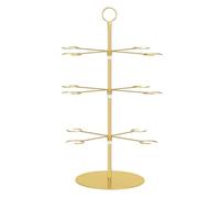 Cocktail Tree Stand, Wine Glass Holder, Large Glass Holder, Beverage Display Stand, Beverage Tower For Champagne, Wine, Cocktails, For Parties, Weddings, Bar Events, Family Celebrations (Gold-12