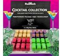Cocktail Wax Melts - 4 x 55g Soy Wax Melts - 220g XL Gift Set - Pina Colada - Strawberry Daiquiri - Mojito - Passion Fruit Martini - Strong Wax Melts - Handmade in Kent (Cocktail XL Collection)