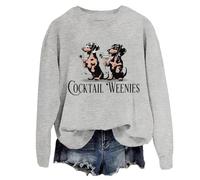 Cocktail Weenies Sweatshirt Funny Dog Lover Cocktail Weenies Dachshund Shirt Unisex Grey